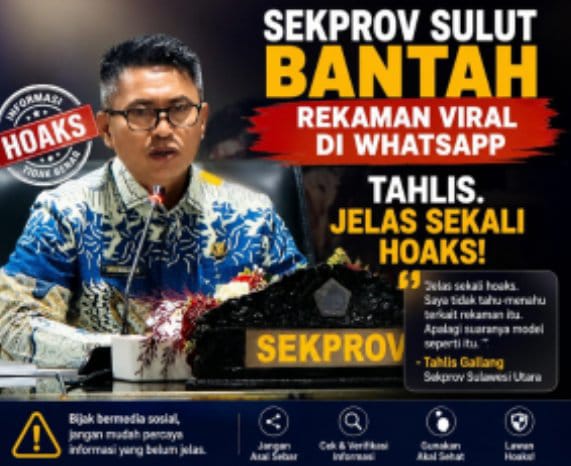 Sekprov Sulawesi Utara Tahlis Gallang Bantah Rekaman Suara Berdursi 11 Detik Beredar Di Platform